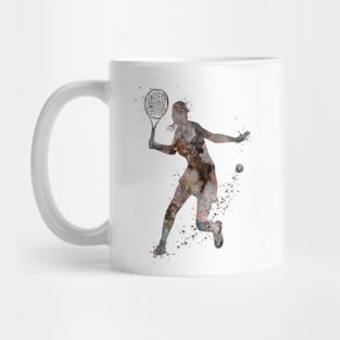 Girl Tennis Player Forehand Shot Watercolor Mug